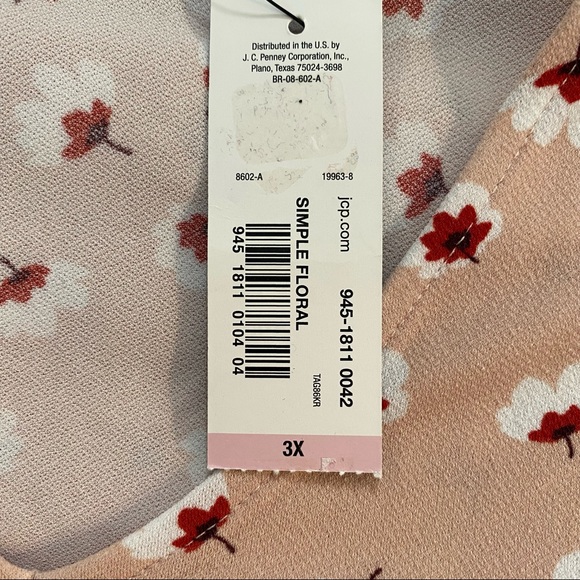 NWT Worthington 3X floral blouse - Picture 5 of 7